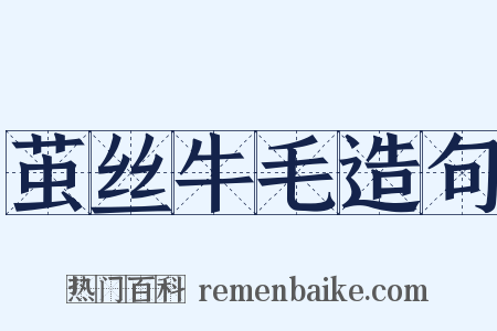 茧丝牛毛造句是什么意思的图片